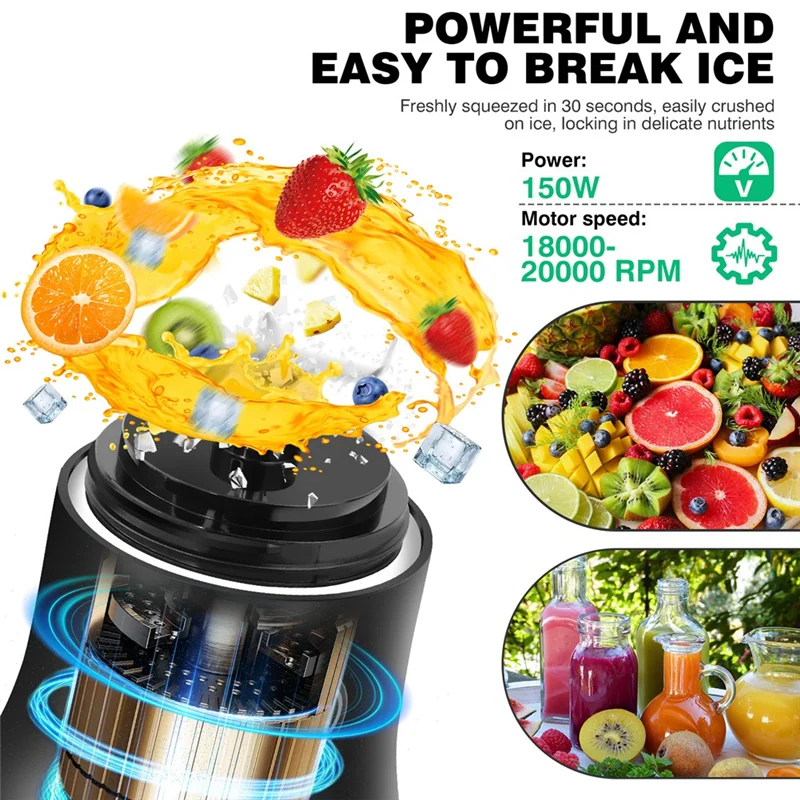 ABBZ-USB Charging 600ML Professional Portable Blender Electric Juicer Fruit Mixer Mini Blender For Smoothie Personal Juice