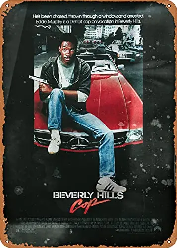 Dsydec Beverly Hills Cop Poster Vintage Look Metallschild Kunstdrucke Retro Geschenk