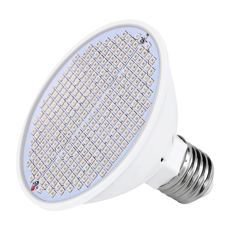 ABAH-2X E27 300Leds Planta Cresce Lâmpada LED Espectro Completo Crescimento Lâmpadas Mudas Flor Phyto Lâmpada