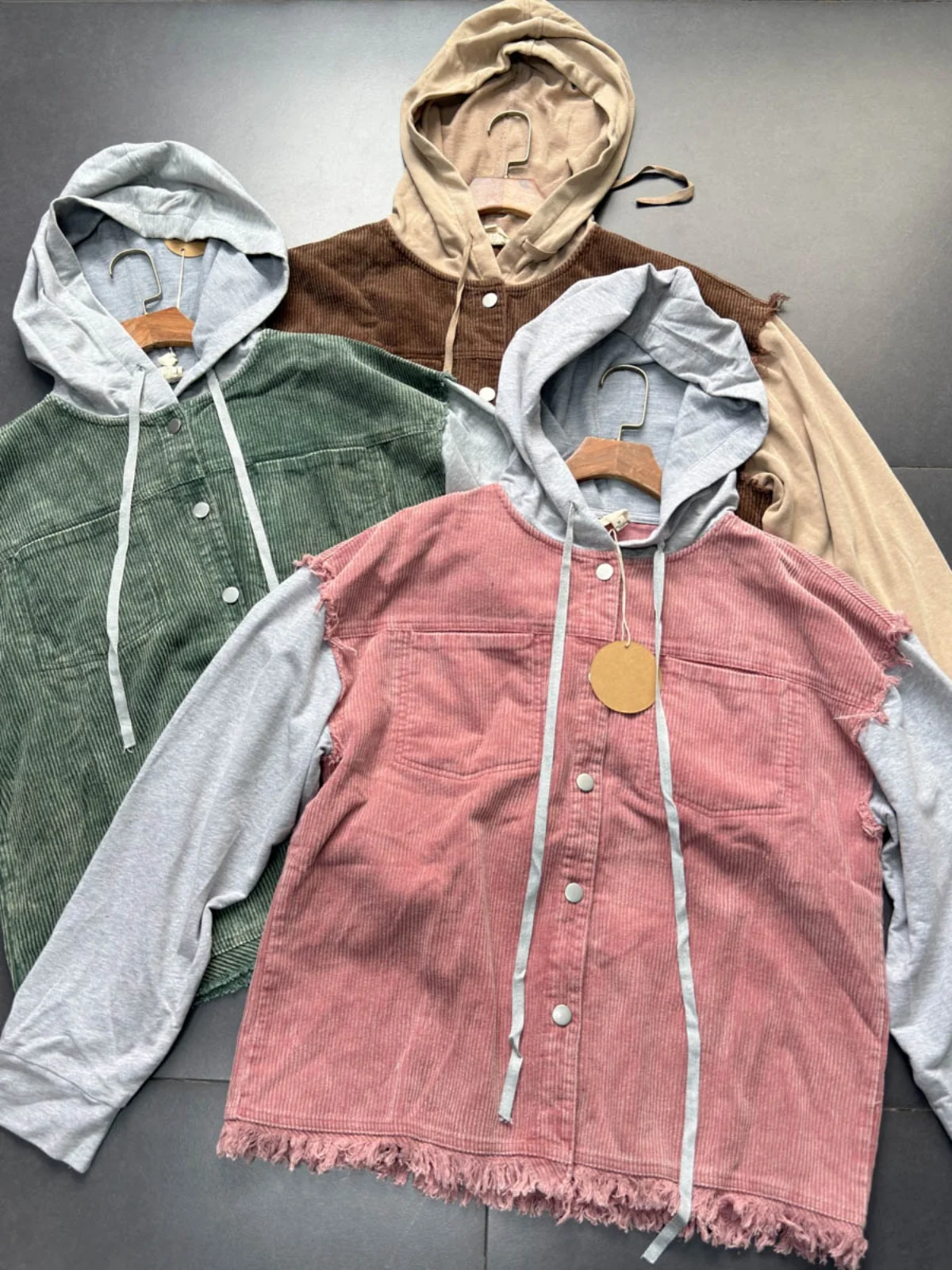 

Slim Fit Velvet Hooded Open Cardigan irt Thin Outerwear Worn-In Sle Jaet Women's Faion Autumn 2024 Warmth Function