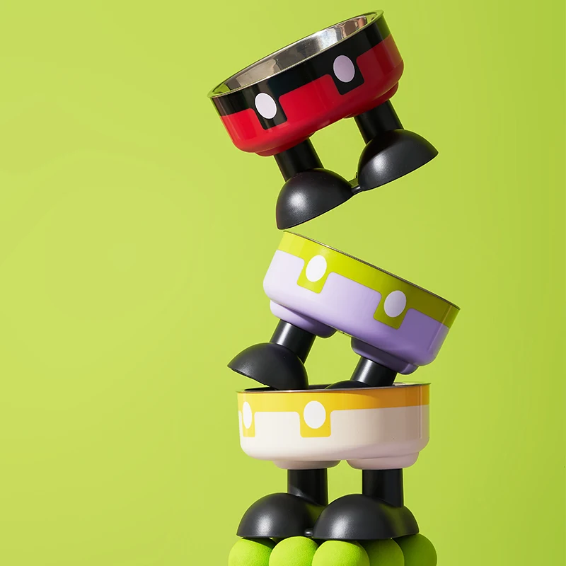 

Высокая миска для животных, красочная, из нержавеющей стали, большой вместимости, для собак. ​ ​ миска для кормления и воды, миска для кошек, защищающая шею, анти-скользящая