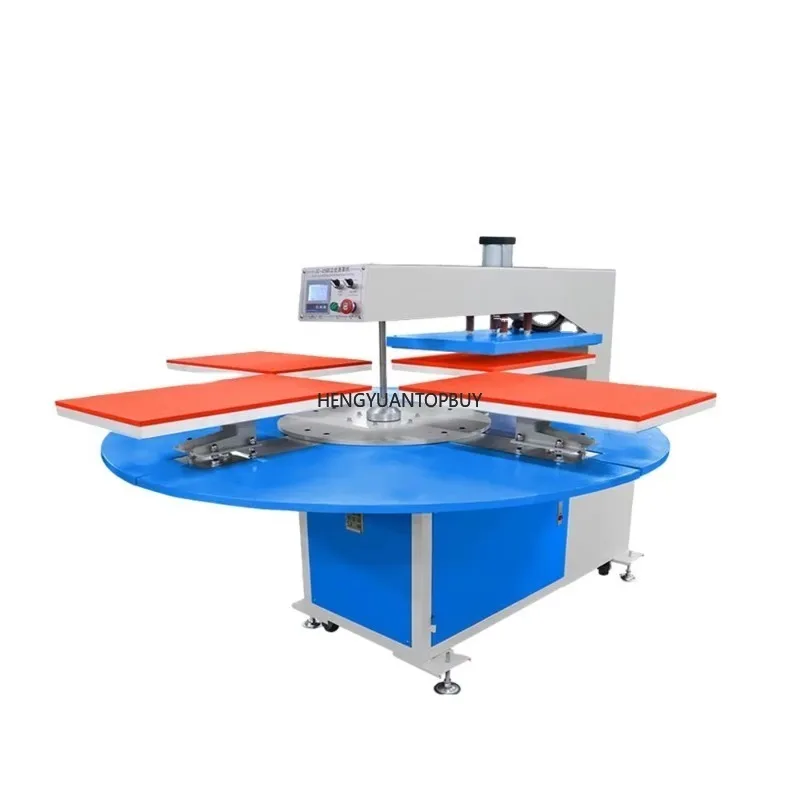 【Fashionable】Pneumatic Semi Automatic 4 Head Heat Press Transfer Machine