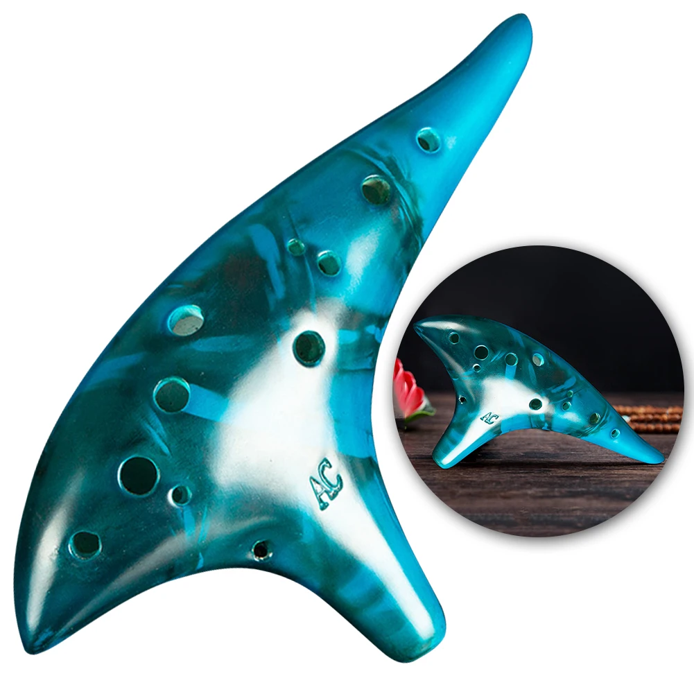 12 Hole Professional Ocarina Stable Intonation Alto C Tone with Protective Bag Instrument for Music Lover Beginner