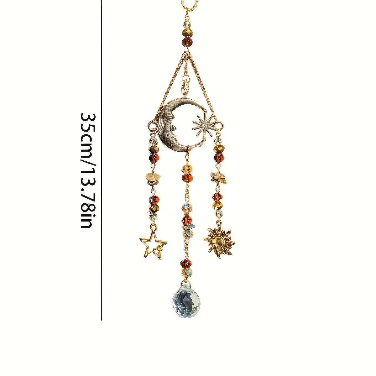 Moon Goddess Sunglasses Crystal Decoration, Sun Catcher, Rearview Mirror Crystal Decoration, Goddess Sun Crystal Home Hanging Ornament