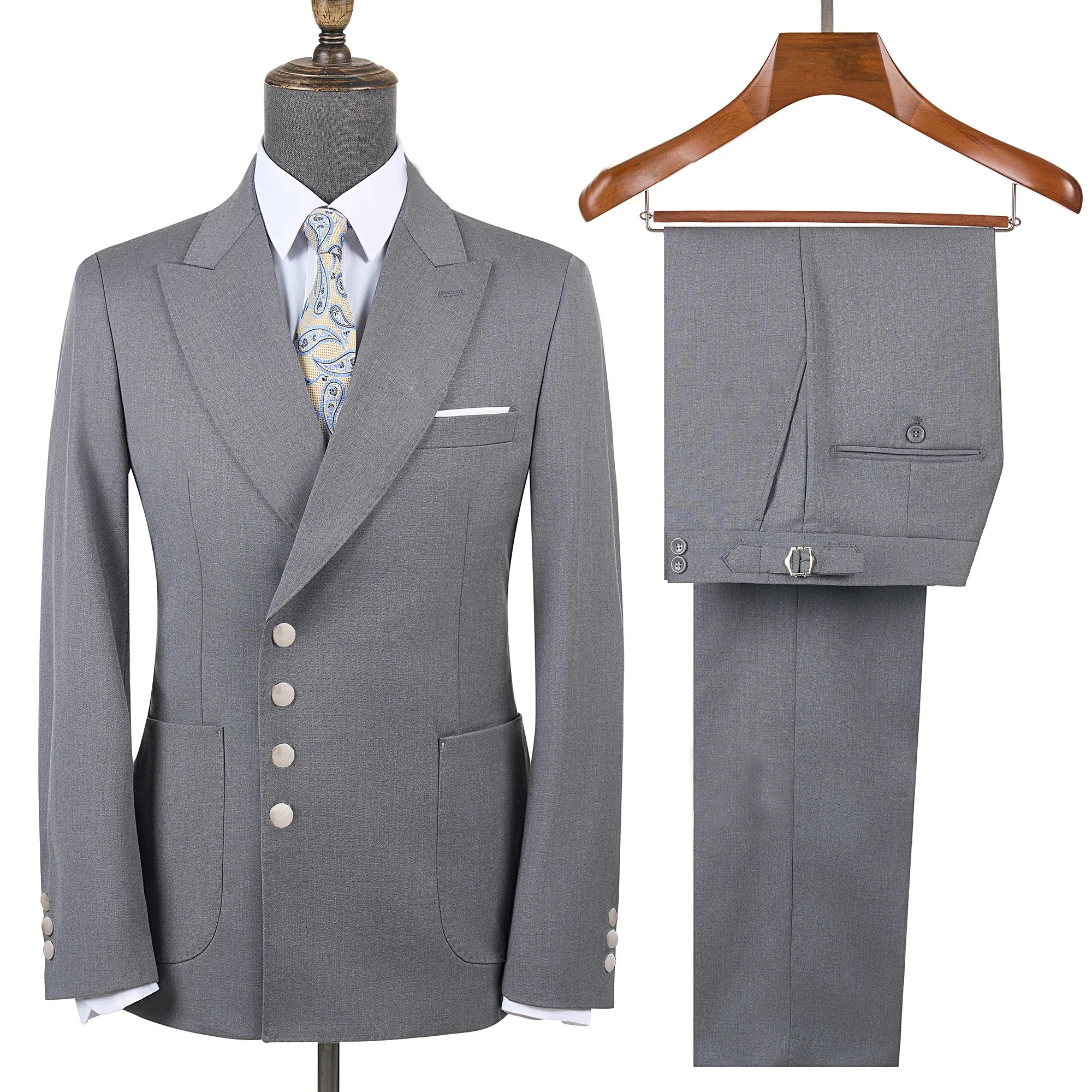 

New Design 2026 Suits For Men Single-breasted Jacket and Pants 2 Pieces Set Wedding Party Office Casual