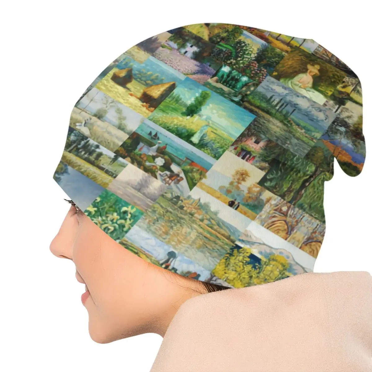 Claude Monet Painting Art Skullies Beanies Caps Unisex Winter Warm Knitted Hat Street Adult French Painter Bonnet Hats Ski Cap