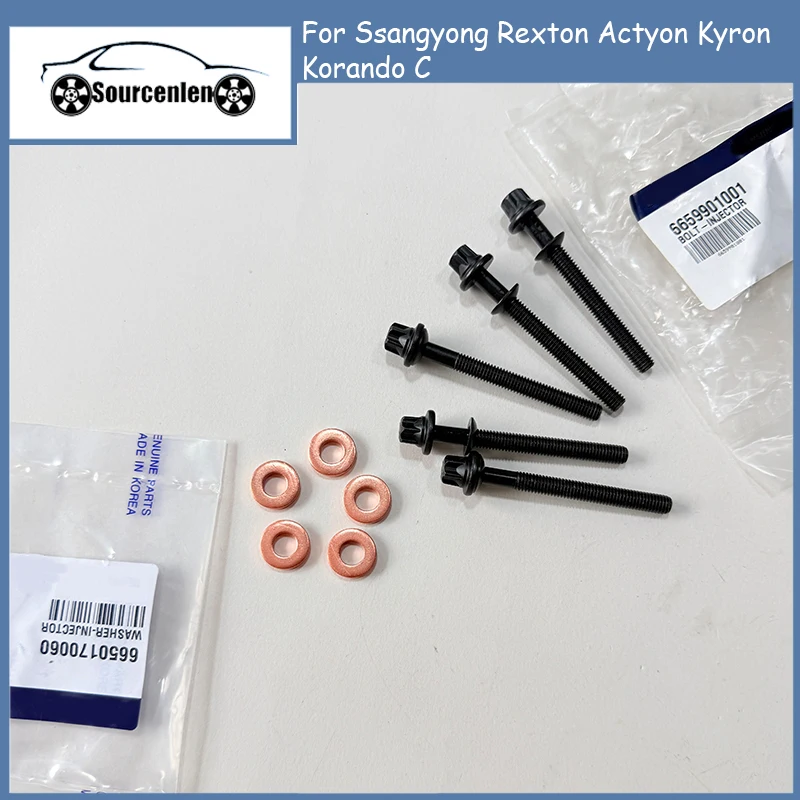 New Genuine Injector Bolts OEM 6659901001 for Ssangyong Rexton Actyon Kyron Korando C 6650170060