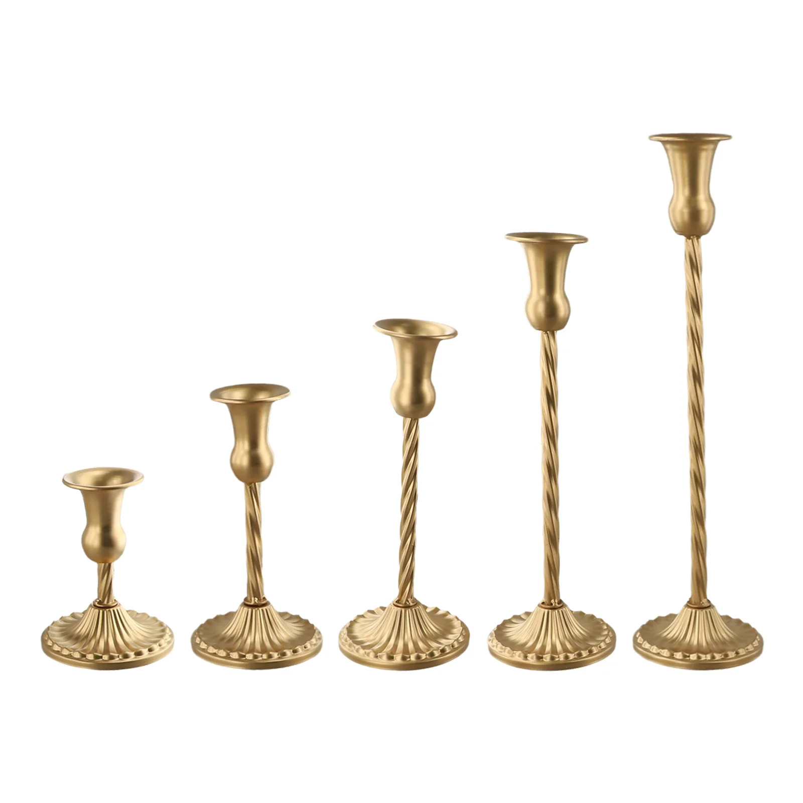 Home Decoration 23.3*9.5cm Brass Candle Holders Decorative Candle Holders Weight And Balance Elegant Home Decor