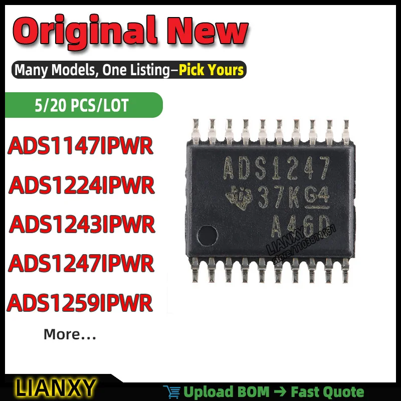 ADS1243IPWR ADS1247IPWR ADS1147IPWR ADS1224IPWR ADS1259IPWR TSSOP-20 24-Bit ADC New Original