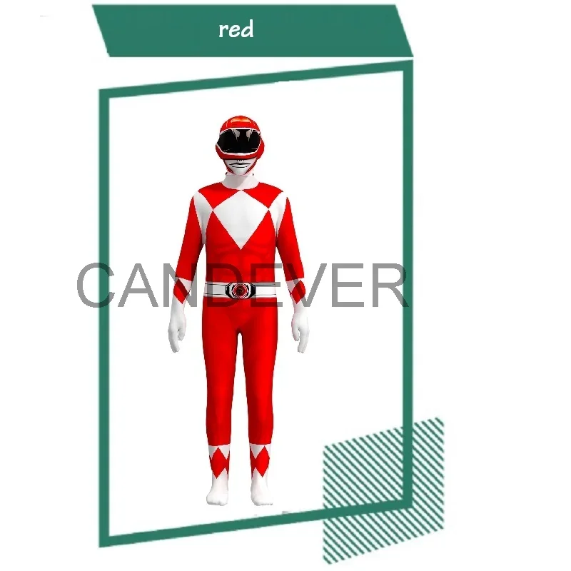 Dorosłe dzieci moc samuraj Sentai shinkager Rangers kostium superbohatera cosplay Halloween przyjęcie urodzinowe Zentai garnitur kombinezon maska u