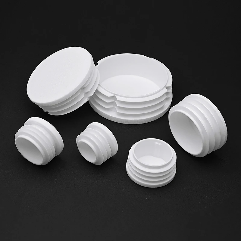 White Round Plugs 13-70mm Various Specifications Round Tube Plugs Table and Chair Leg Pads Universal Accessories