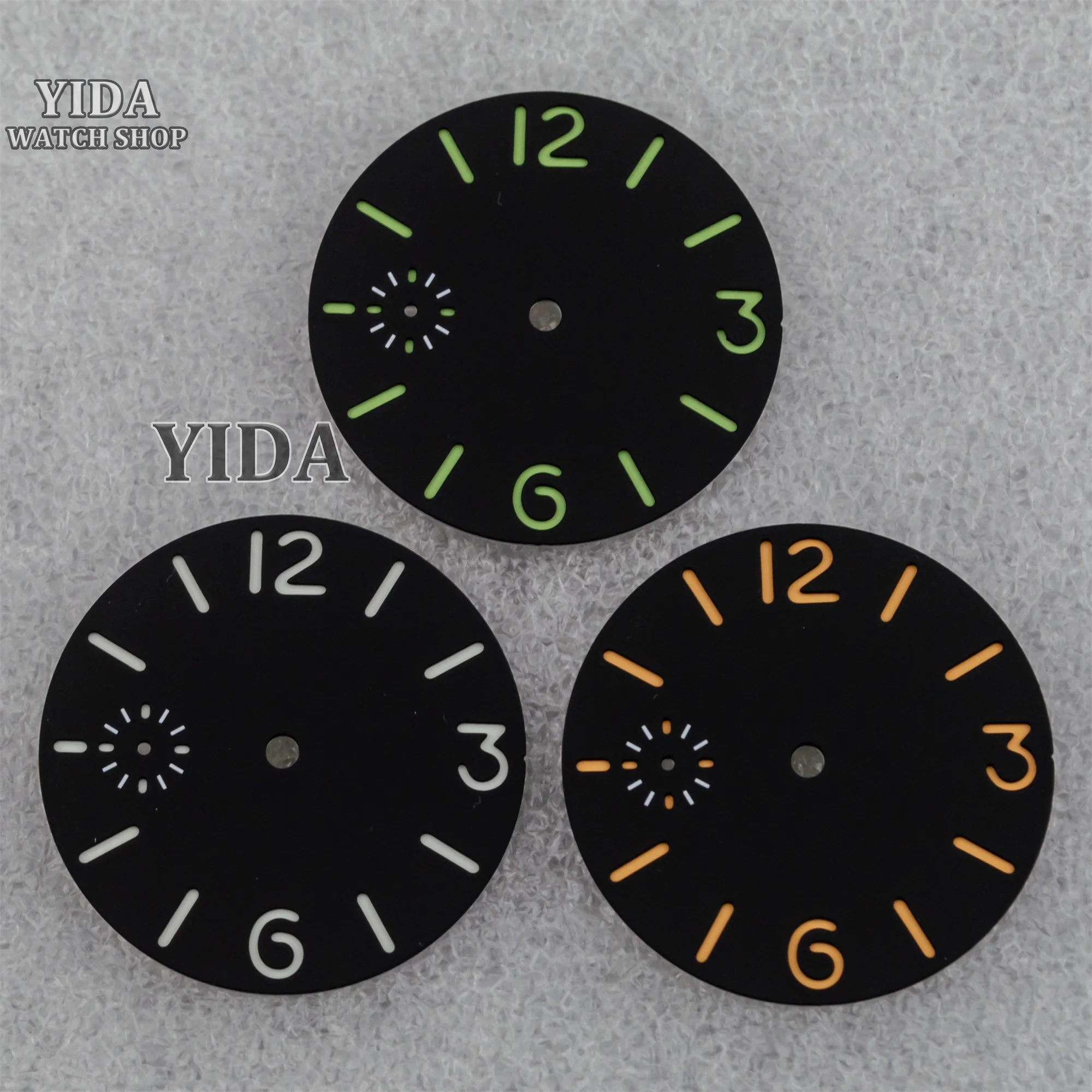 Модифицированный циферблат часов 36 мм, зеленый светящийся винтажный циферблат для серии ETA 6497/6498 ST3600 ST3620, механический механизм с ручным заводом