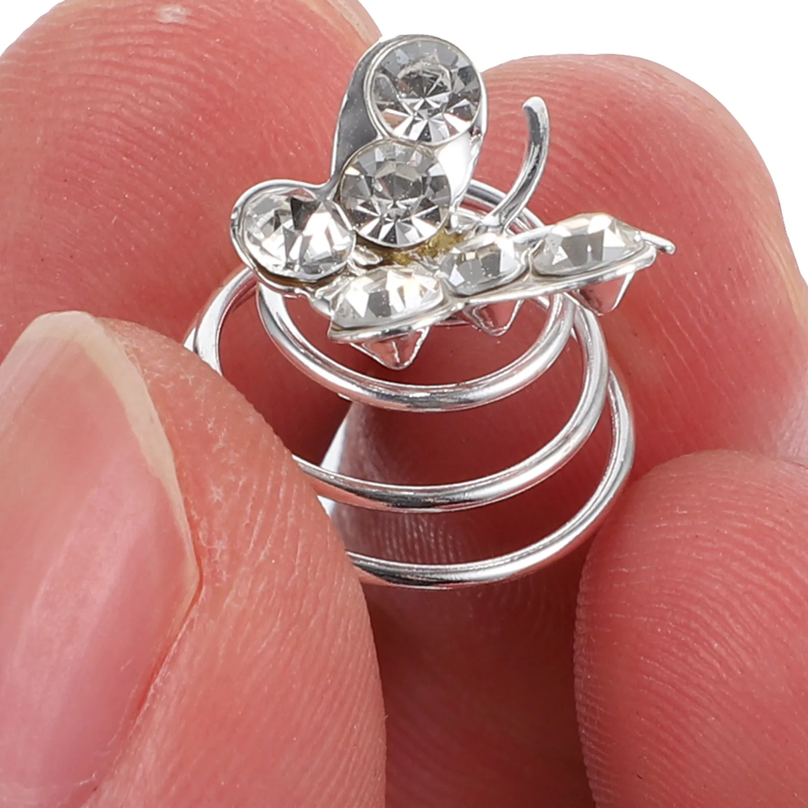 

12 шт., заколки для волос с жемчугом для женщин, спиральные шпильки со стразами, аксессуары с драгоценными камнями, инструменты для укладки длинных волос, гибкие заколки