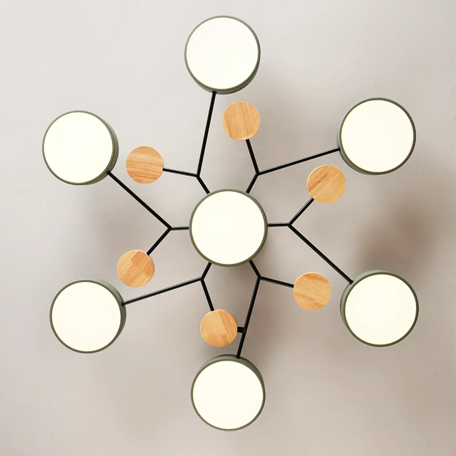 

Nordic Style LED Ceiling Chandelier Wooden Dining Lamp Aisle Lighting for Living Room Bedroom Kitchen - Modern Minimalist Design