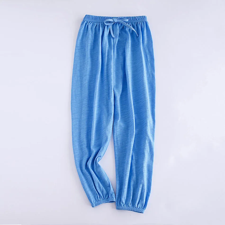 Children's Summer Leggings Exercise Pants With Wide Pine And Bamboo Knots Cotton Air Conditioned Home Pants