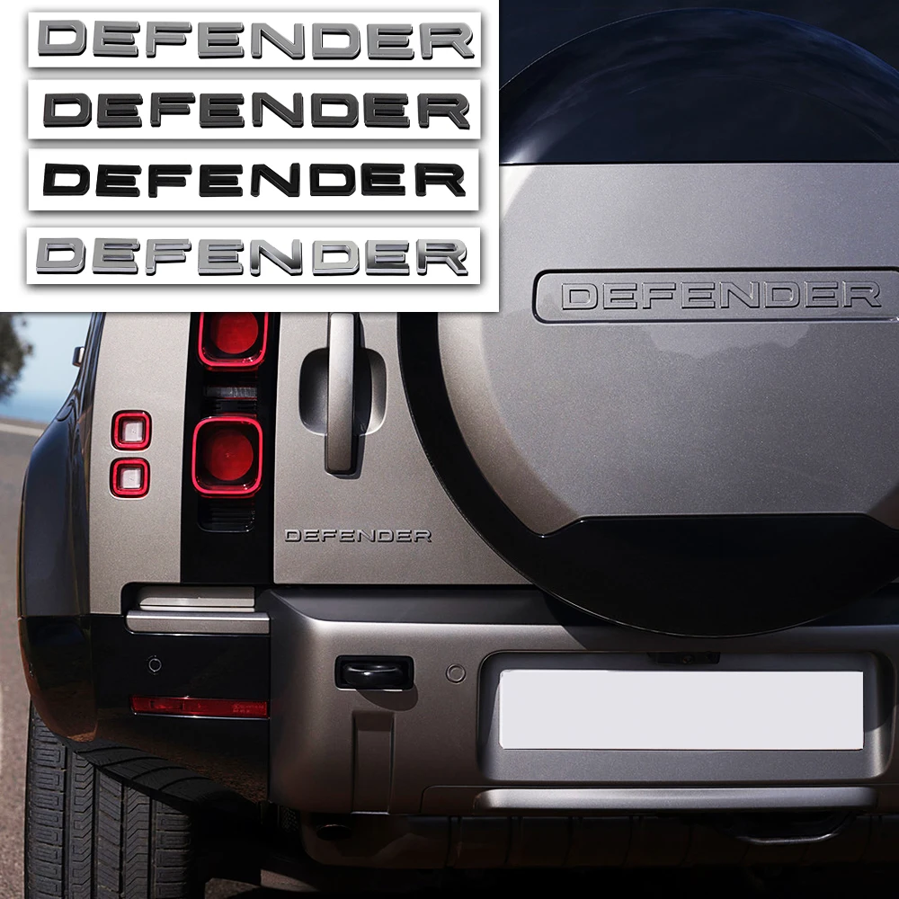 Glossy Steel Chrome ABS Emblem Car Styling Hood Trunk Letters DEFENDER Logo Badge Sticker for RANGE ROVER Accessories