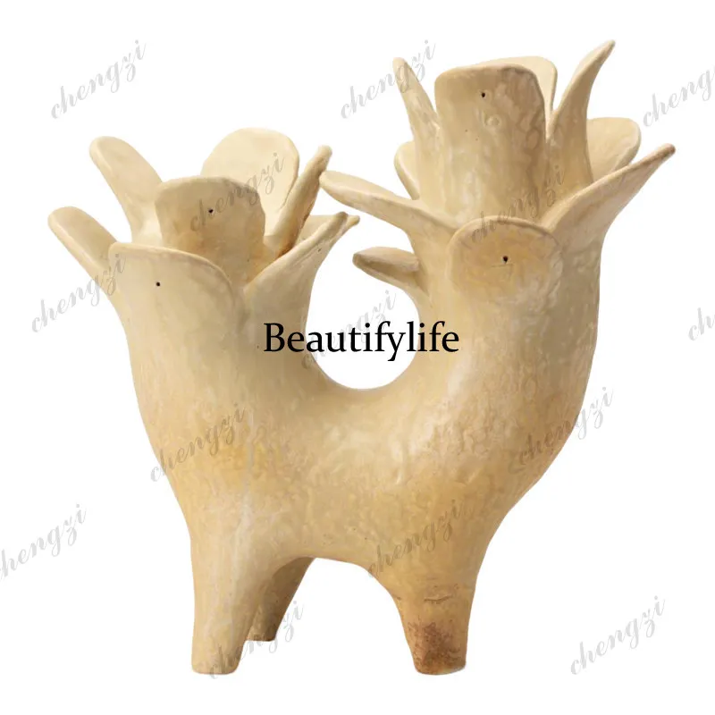 A95 irregular shape ceramic ornament, living room TV cabinet with vase, bedroom bedside table flower ware