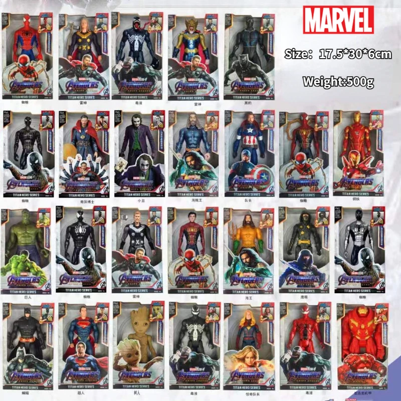 Marvel Avengers Super Heroes Spider-Man Thanos Hulk Captain America Thor Iron Man Action Figure Toys Doll for Kid Birthday Gifts