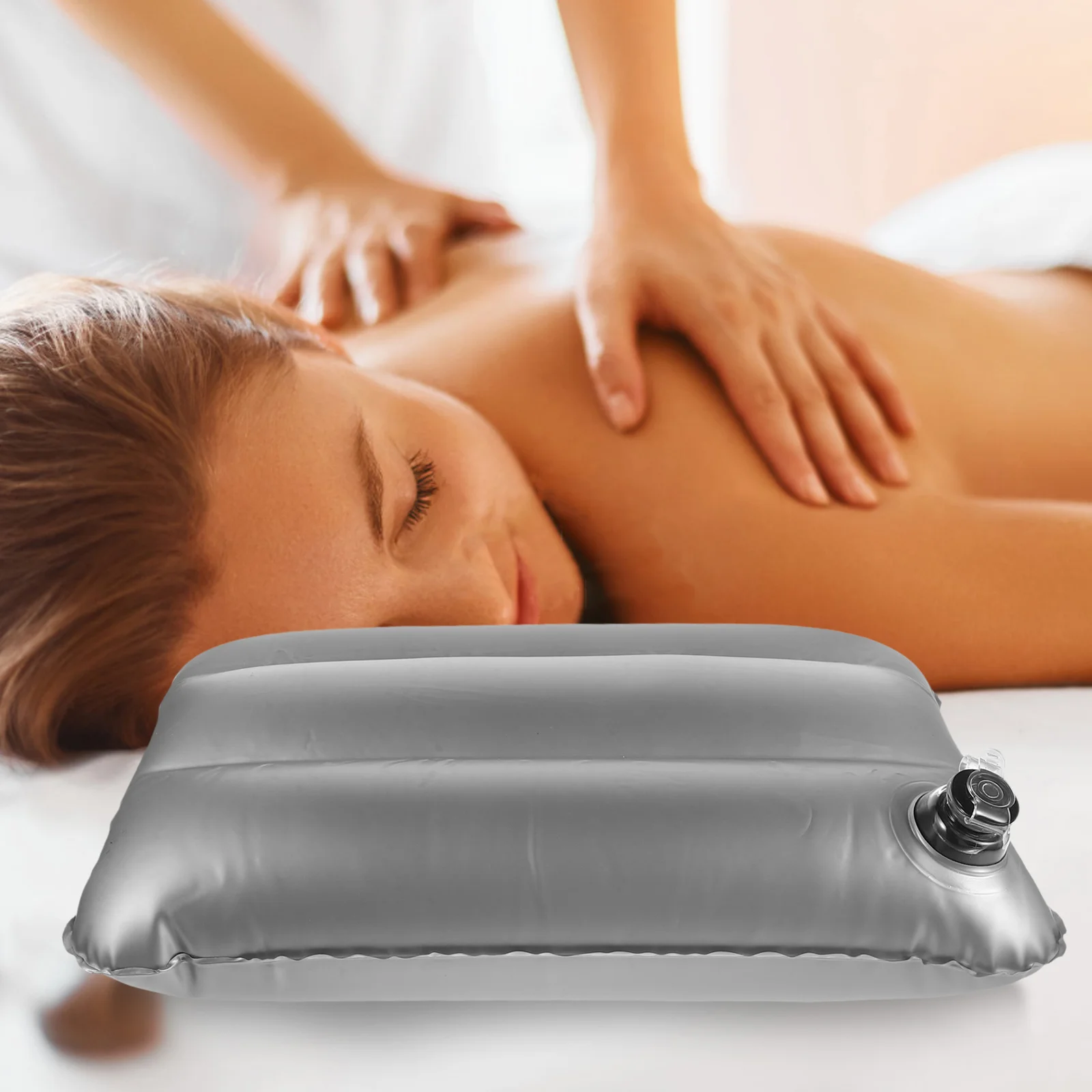 وسادة مياه قابلة للنفخ خفيفة الوزن للتبريد والصيف والتخييم والسفر وسادة نوم محمولة قابلة للتعبئة بالماء