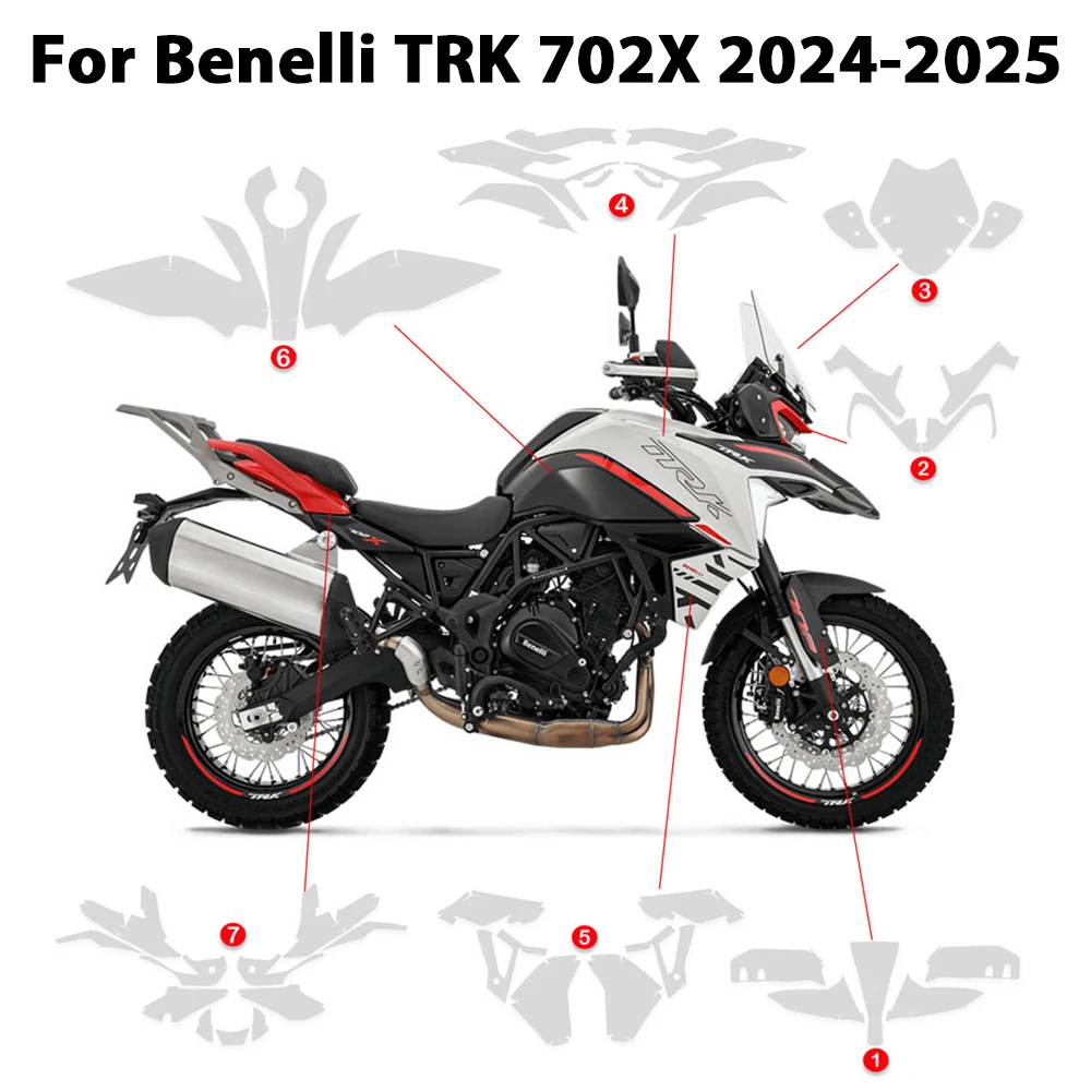 TRK 702X TPU Transparent Protective Film For Benelli TRK 702 X 2024-2025 Motorcycle Fairing Perfectly Protects The Paint Surface