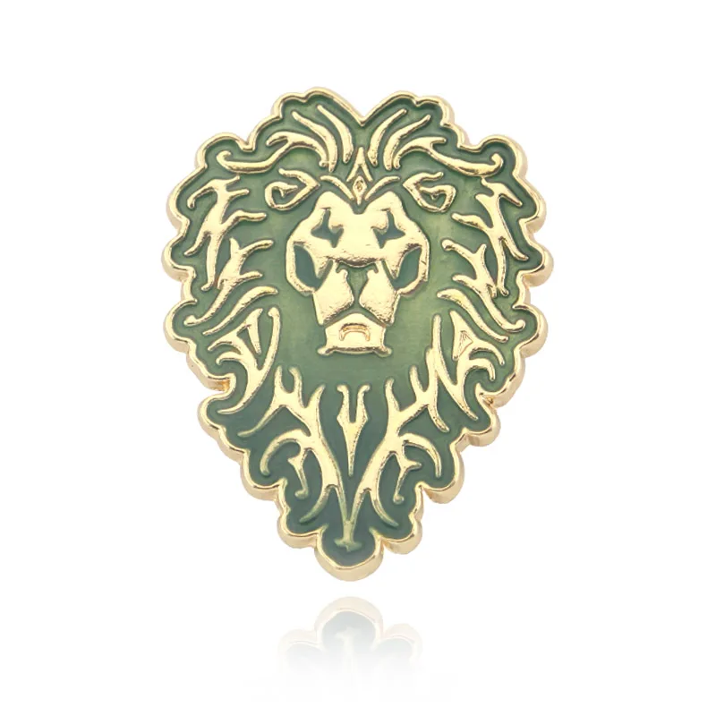 Fashion Game World Of Warcraft Tribe Logo Pin Alliance Tribe WOW Zinc Alloy Badge Brooch For Female Male Friends Gift Jewelry