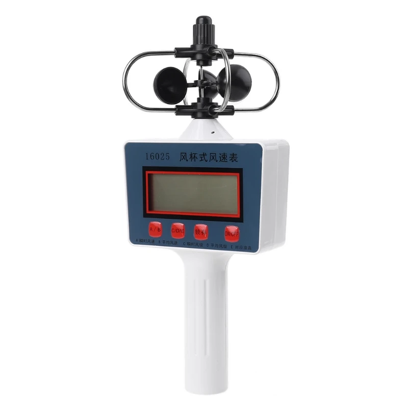 Upgraded Anemometer Wind Speed Gauge Cup Style Digital Professional Small Average Wind Speed for Measuring Wind Instan