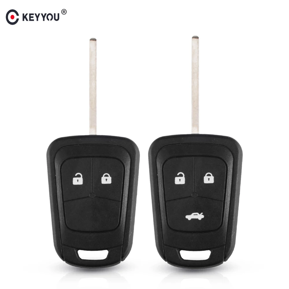 

KEYYOU 2/3 Buttons Remote Key Shell for Chevrolet Camaro Sonic Cruze Malibu Volt Spark Equinox Key Fob Case Car Accessories