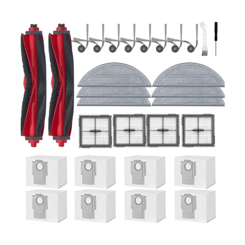 

AT28-For Roborock Q10 S5+ /Q10 S5/Q10 X5+ /Q10 X5 Compatible 30 Pcs Accessories Kit For Q10 S5+ Robot Vacuum Cleaners