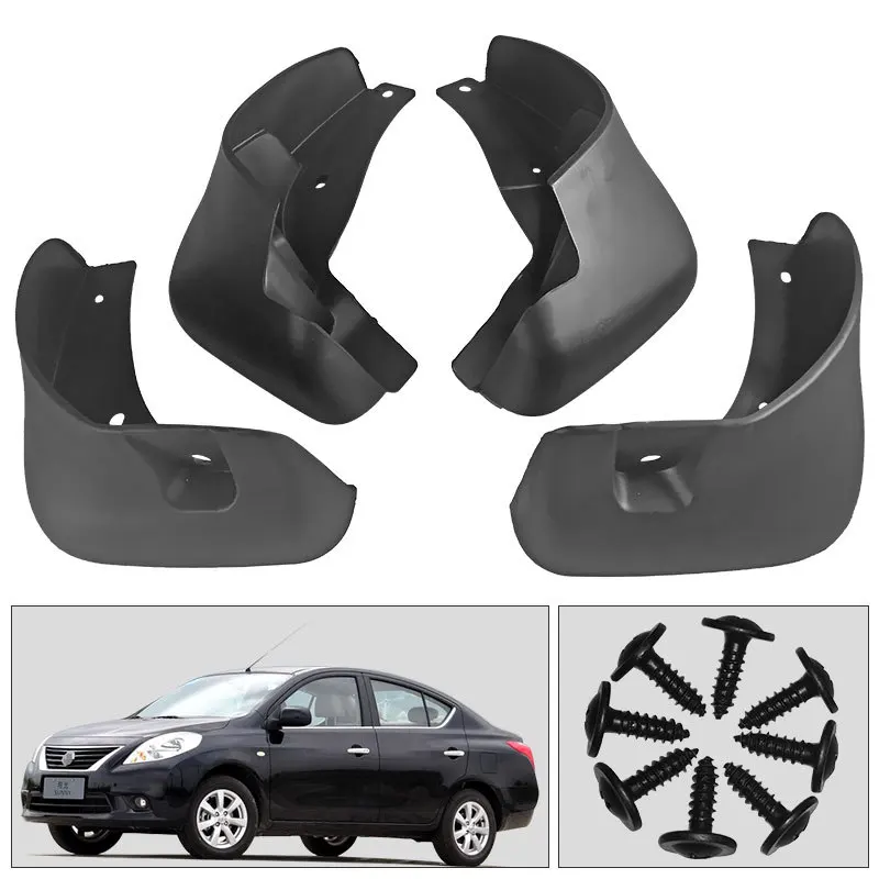 

For Nissan Sunny 2011-2014 black car mudguard Reduce dust Resist tire dirt car accessories tools