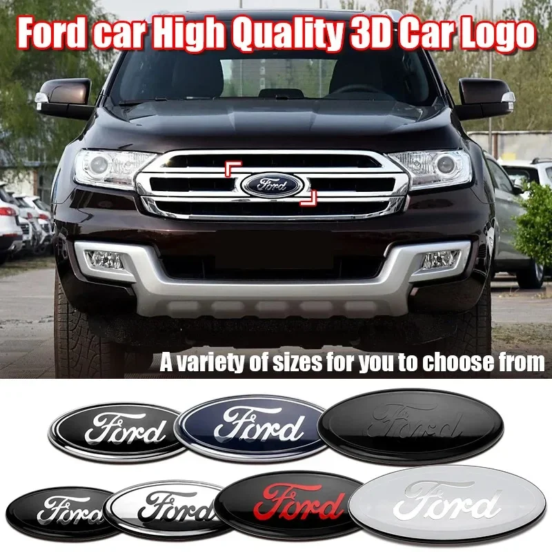 

Car Front Grille Emblem Rear Trunk Logo Badge Stickers Accessories For Ford Galaxie Maverick Shelby GT500 Auto Accessories