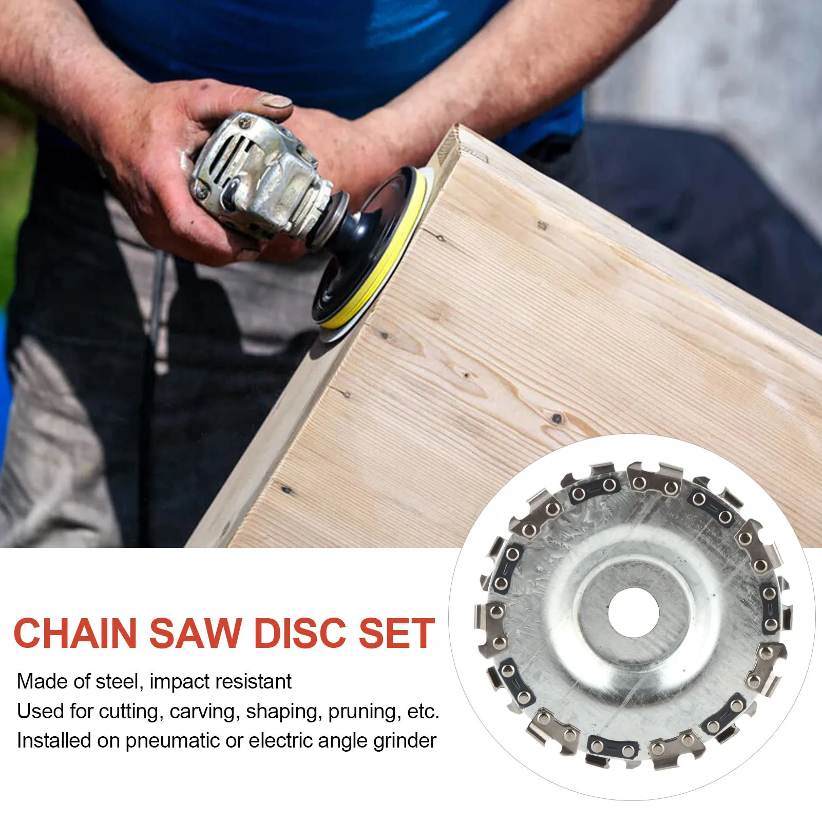 

5PCS Multifunctional Metal Chain Saw Disc for Angle Grinder Wood Carving Wheel Grinding Disc for Cutting Shaping