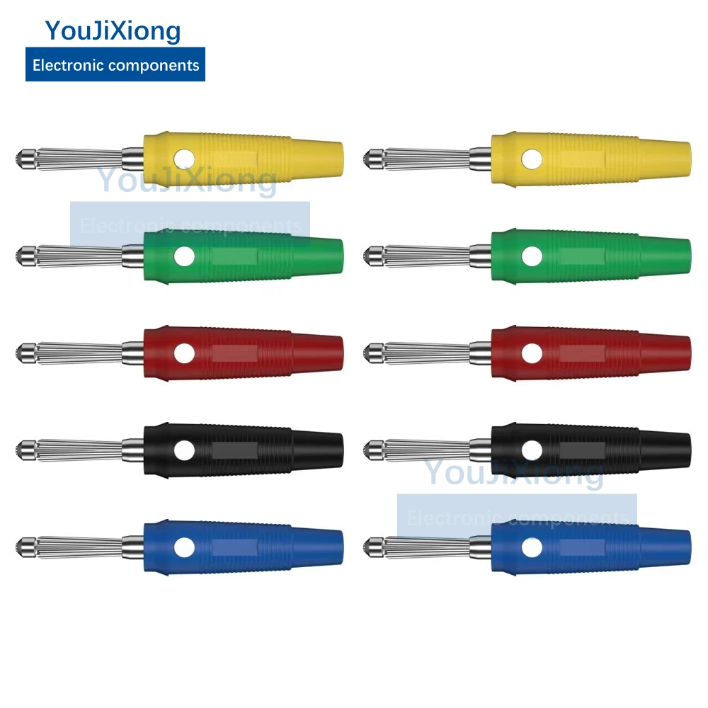 10Pcs Solder-free 32A High-current High-voltage Banana Connector 4mm Plug, Speaker Cable Head 7 Pins