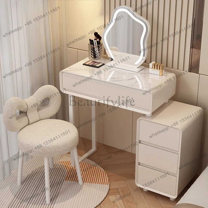 comfortable for bedroom Wooden makeup mirror stool desk Storage locker Dressing table rooms Hairstyle tocador furniture