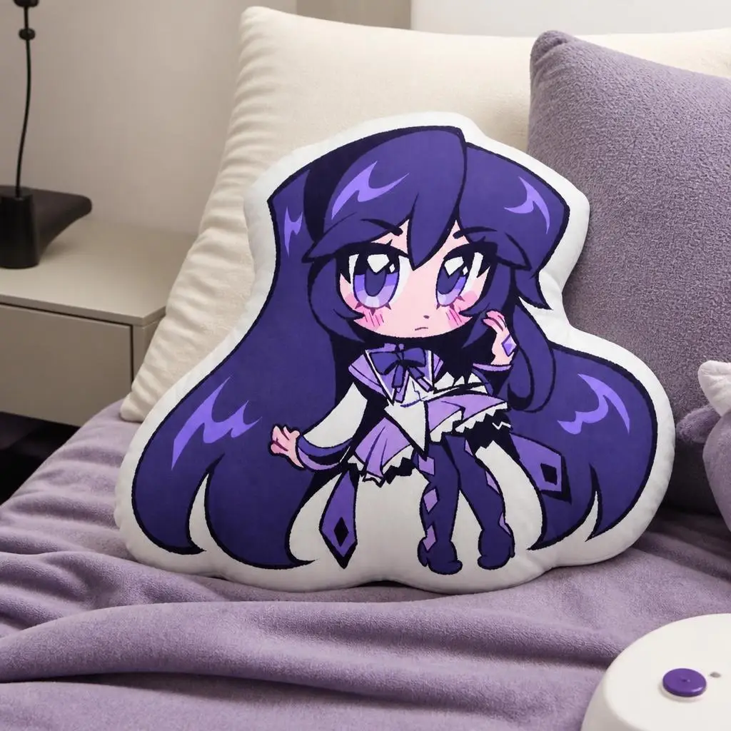 Homura Puella Magi Madoka Magica Plush Pillow Cushion Irregular Stuffed Throw Pillow Home Decor Gift Sofa Bed Couch