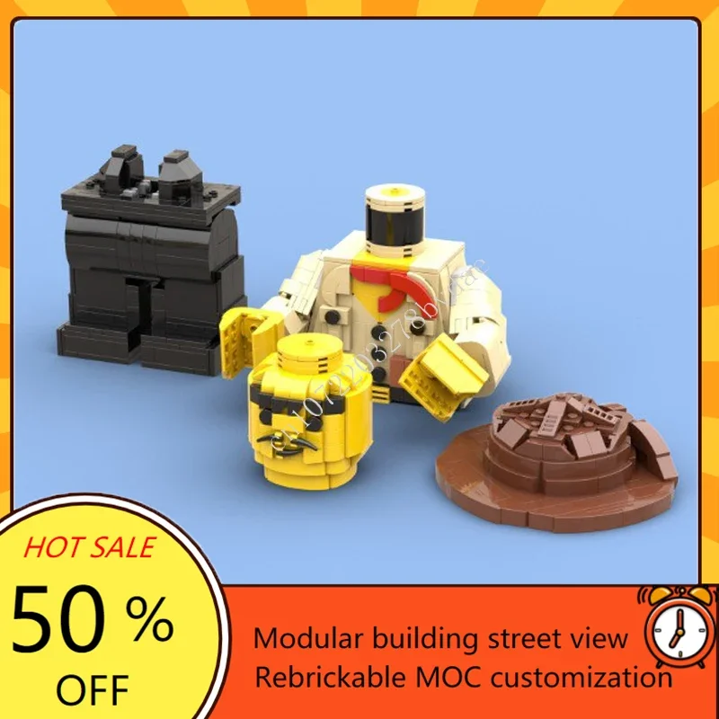 942PCS MOC Sculptures Series Artist 6:1 Mega Figure Model Custom Puzzle Technology DIY Creative Assembly Toy Gifts