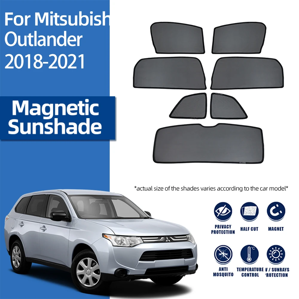 

For Mitsubishi Outlander MK3 2013-2021 Car Rear Side Baby Window SunShade Shield Front Windshield Curtain Blind Sun shade Visor