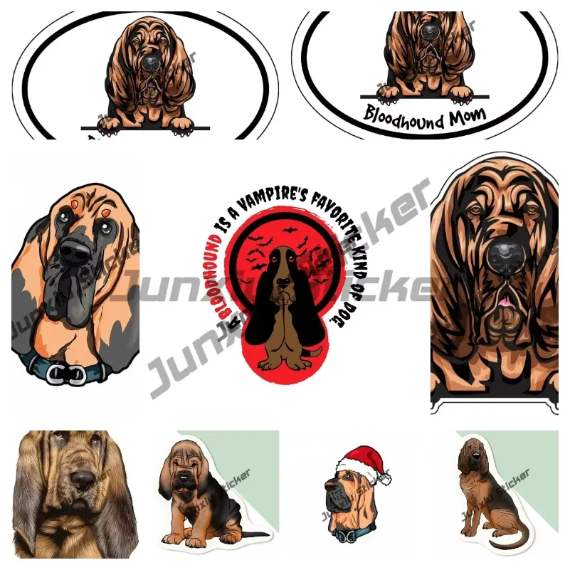 

Bloodhound Sticker Bloodhound Dad Mom Decal Hound Dog Bumper Sticker for Laptops Tumblers Windows Cars Trucks Walls Glue Sticker
