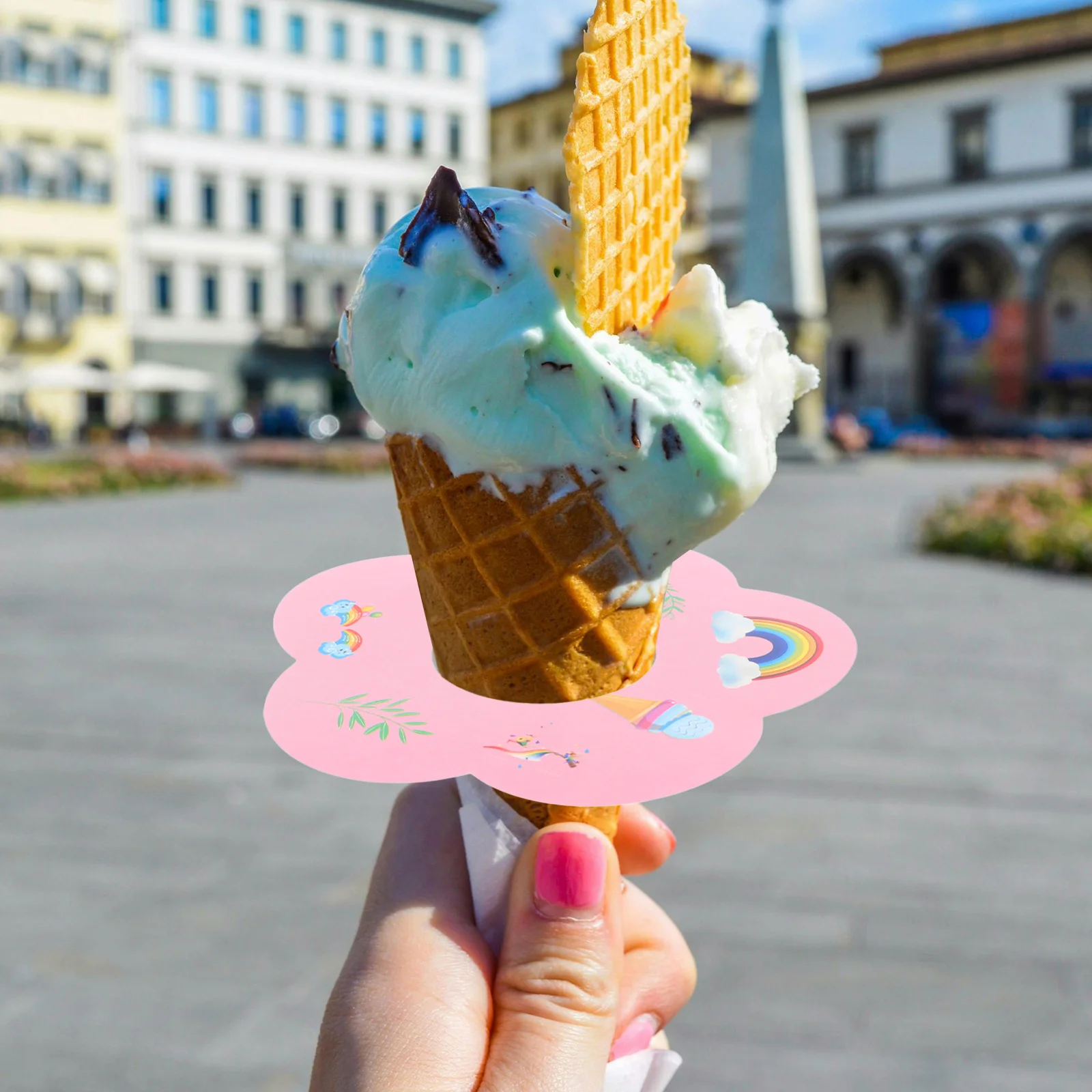 

100Pcs Ice Cream Drip Catcher No Drip Popsicle Holders Easy Insertion Prevents Leaks Enhances Visual Appeal Popsicle Holders