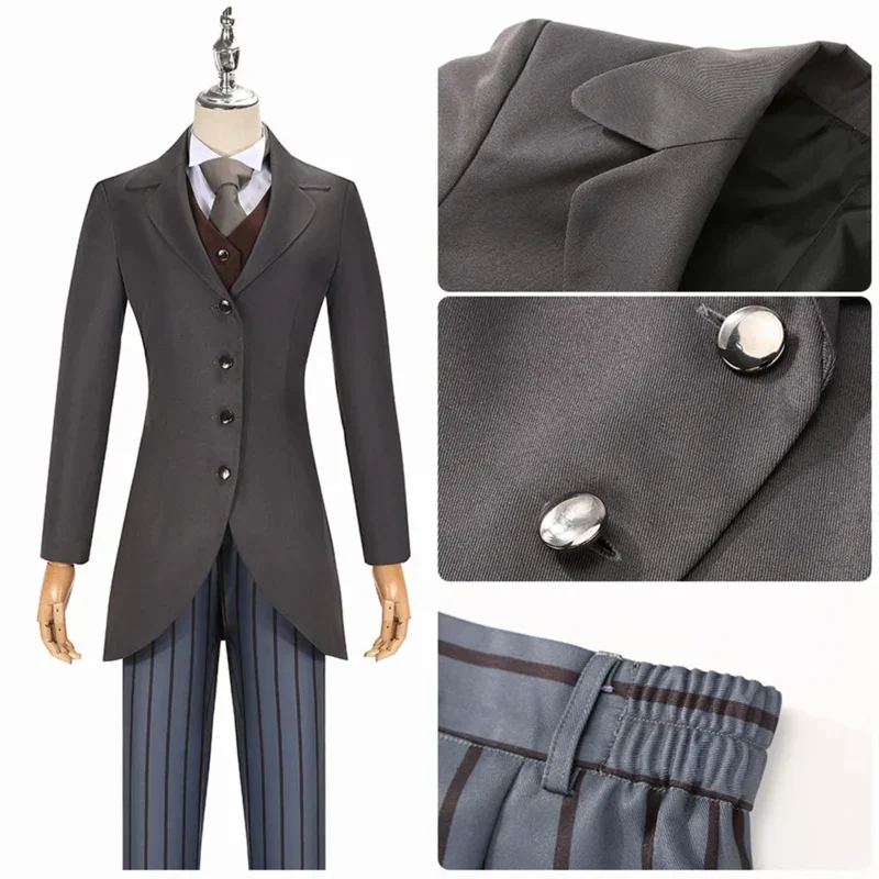 Anime Tim Burton  Bride Victor Van Dort Cosplay Costume Uniform Suits Jacket Pants Outfit Halloween Carnival Suit for Men MN11