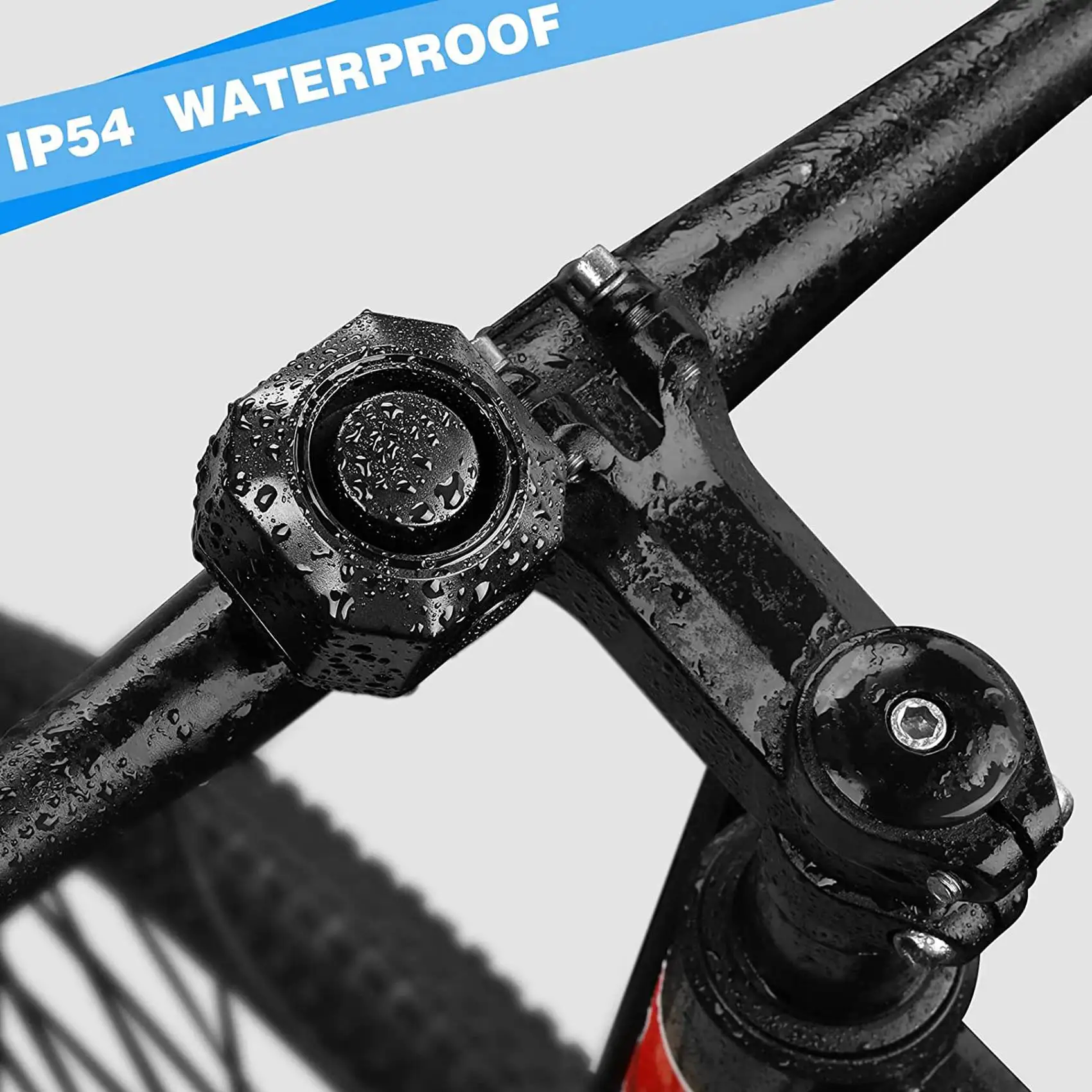 USB Rechargeable Bike Alarm com Controle Remoto, 110DB Alto, Sem Fio, Anti Roubo, Vibração, Sensor de Movimento, Veículo Segurança Alarme