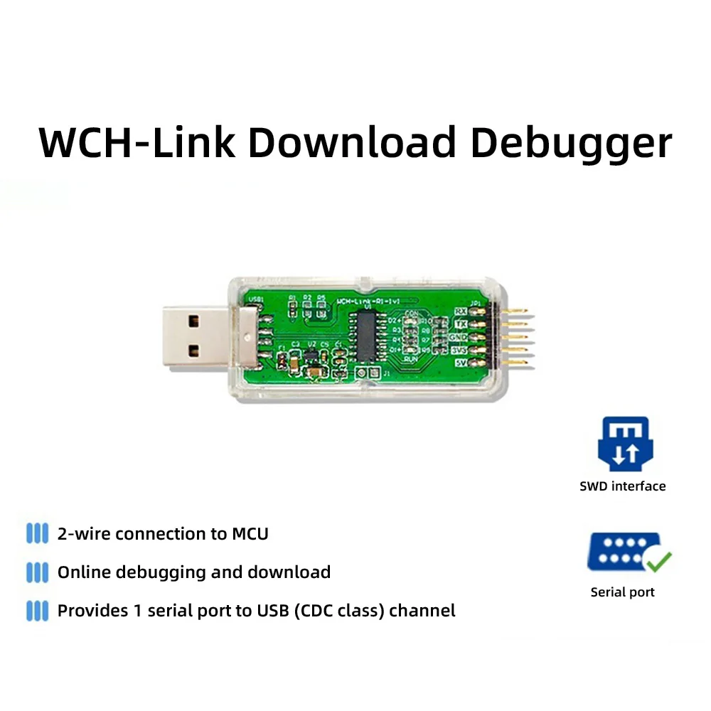 WCH-Link Download Debugger Risc-v Framework Mcu Online Debugging Swd Interface Chip Programming