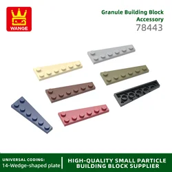 Wange 80Pcs/Lot 78443 Left tooth flat 6+1Dots Building Blocks Moc Accessories Compatible With Assembles Bricks Children Toys