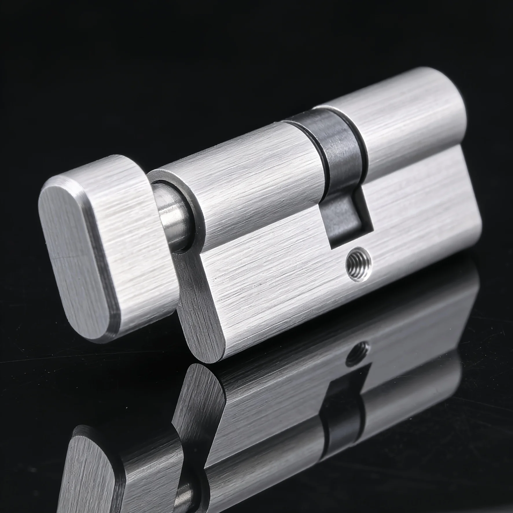 Euro Profile Cylinder Lock Core Brass Anti-Drill Security 5 Keys Aluminum Alloy Shell Brushed Finish Easy Install Door Replaceme image 5
