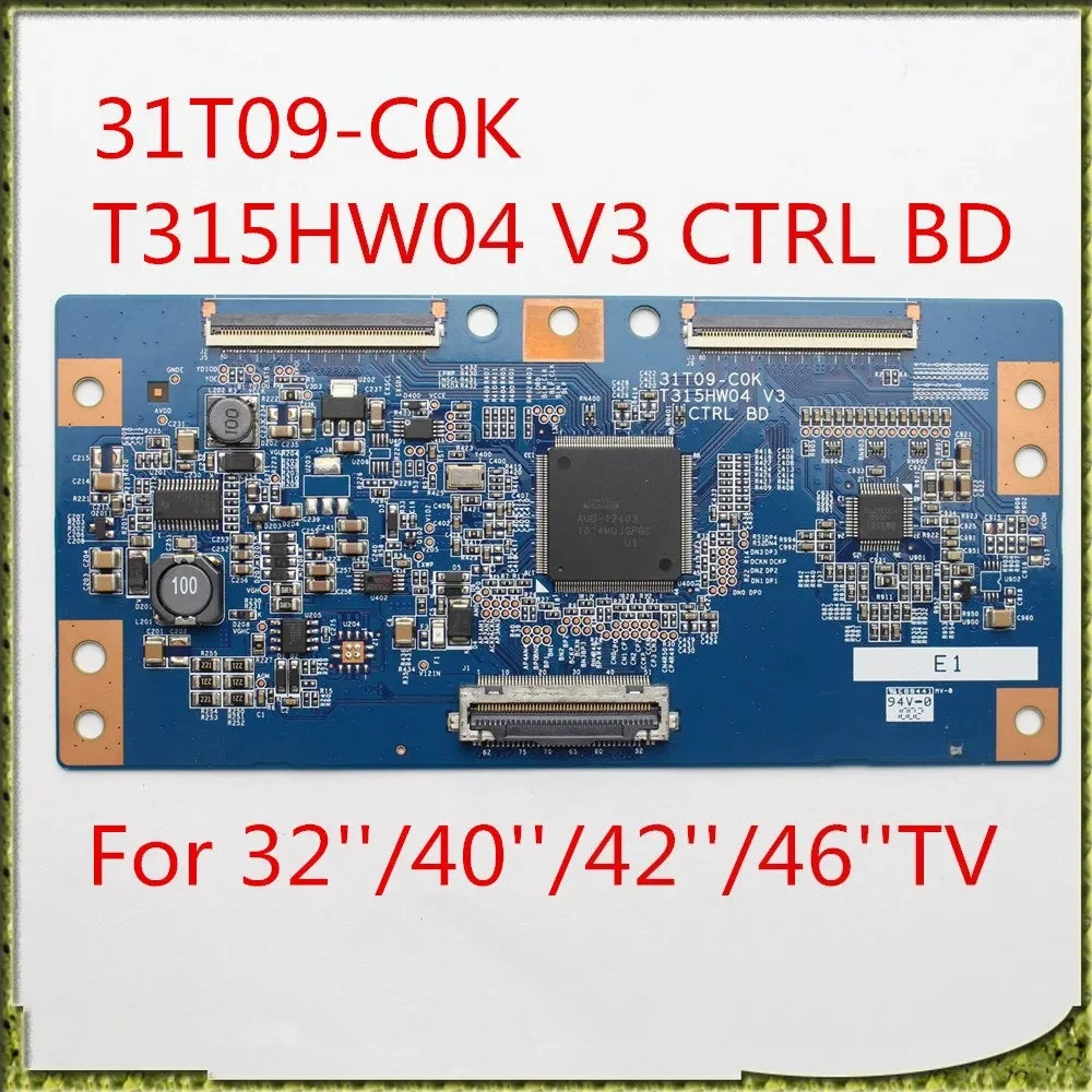 T Con Board T315HW04 V3 CTRL BD 31T09-C0K لـ 32/40/42/46 بوصة لوحة استبدال التلفزيون الأصلية T315HW04 V3 31T09-C0K