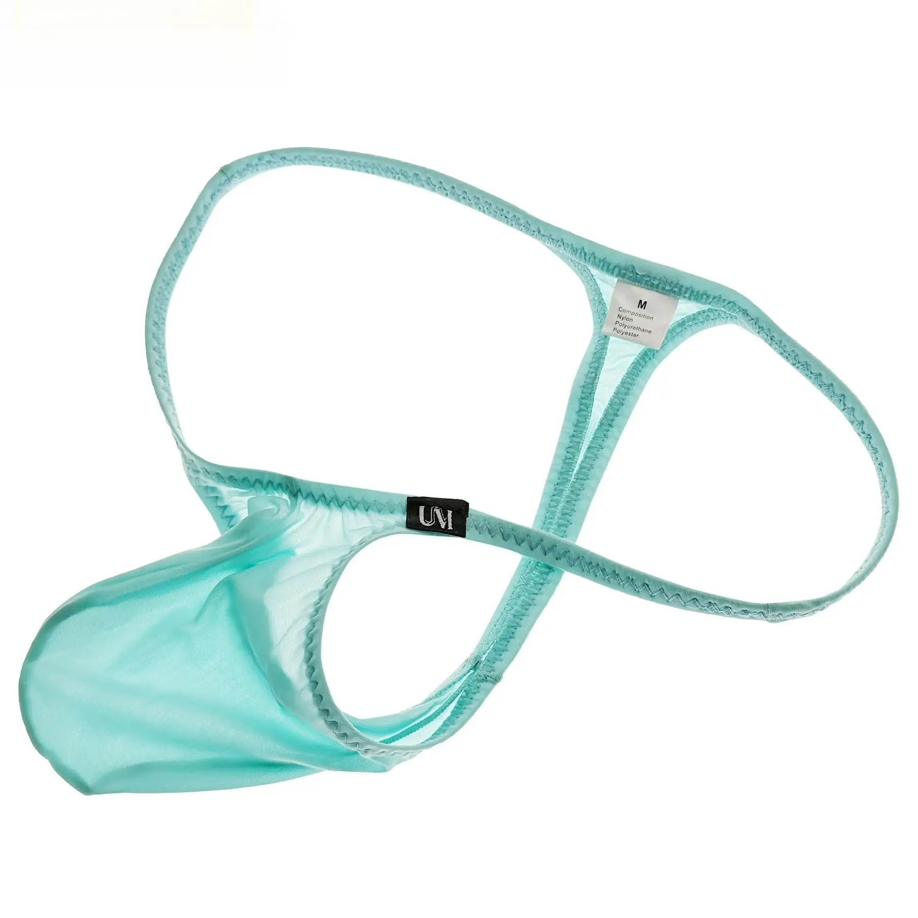 Super Thin Waist Belt New Men\'s Ice Thongs Solid Color Comfortable G-string Pouch Men Thin Translucent Underwear