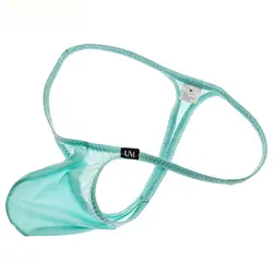 Super Thin Waist Belt New Men's Ice Thongs Solid Color Comfortable  G-string  Pouch Men Thin Translucent Underwear