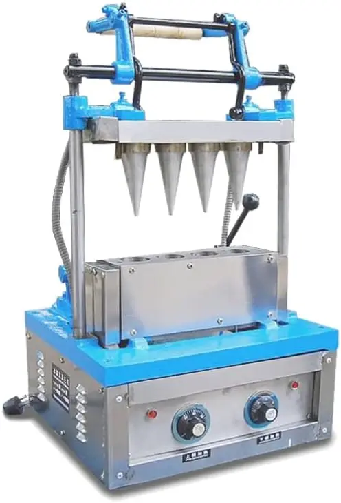 Kolice 4 Molds Automatic Ice Cream Cone Making Machine/sweet Pizza Cone Making Machine