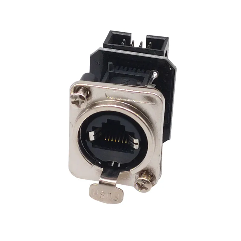 10Pcs D Type Connector RJ45 Panel Mount 8P8C Waterproof NE8FDP NE8FDE Network Connectors