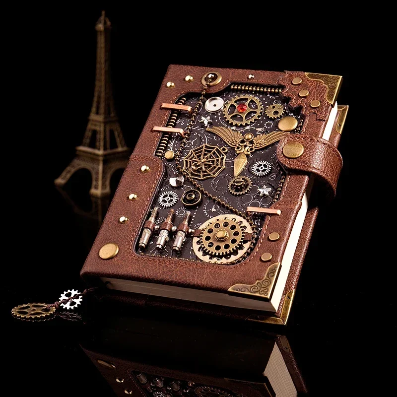 유럽 ​​복고풍 노트북 성격 크리 에이 티브 노트북 Steampunk 핸드 북 루스 리프 레트로 핸드 북 메모장 가죽 일기