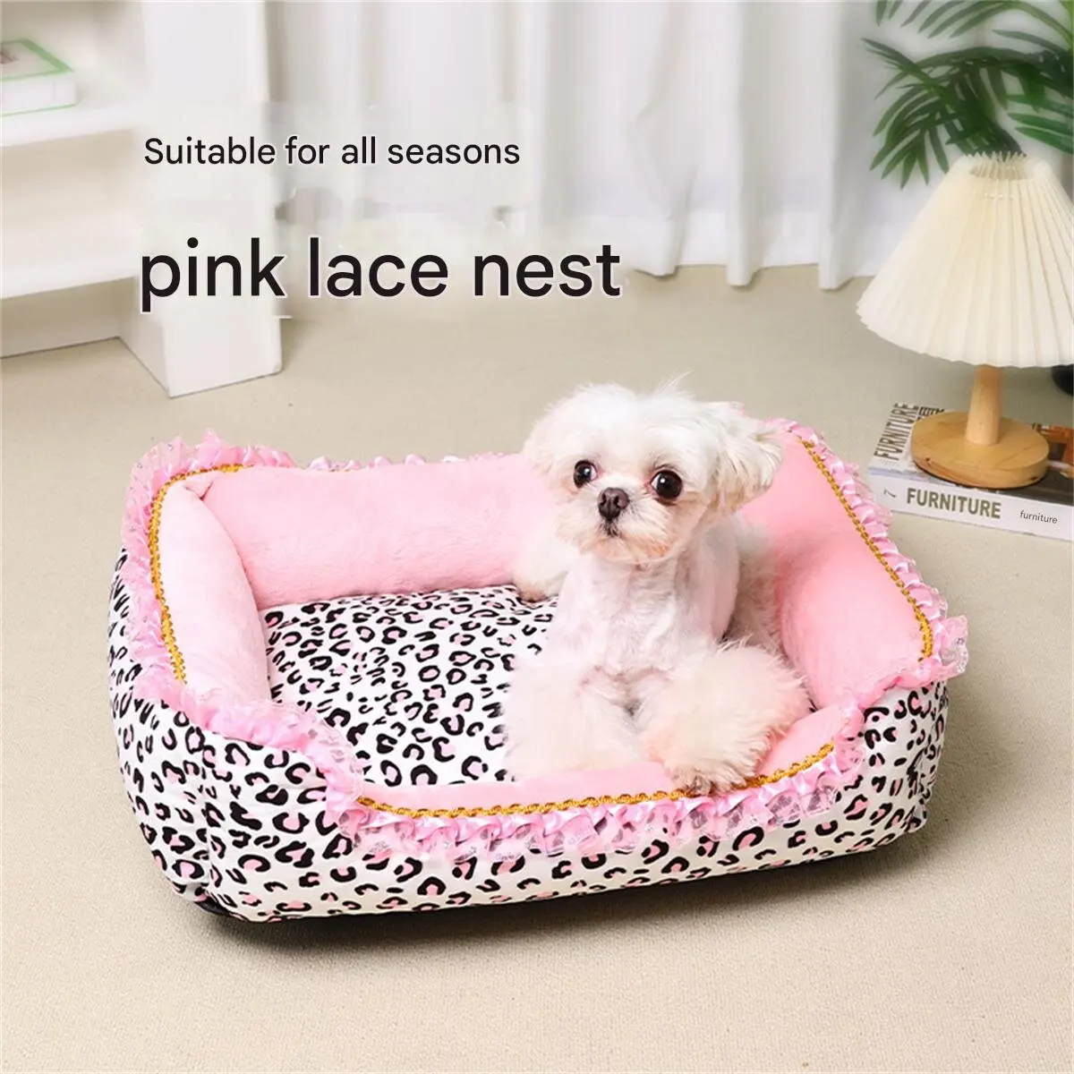 Camas populares para perros y gatos, adecuadas para todas las estaciones, lavables, cama para dormir para gatos, colchoneta para dormir con soporte para el cuello para perros, engrosada y de guerra